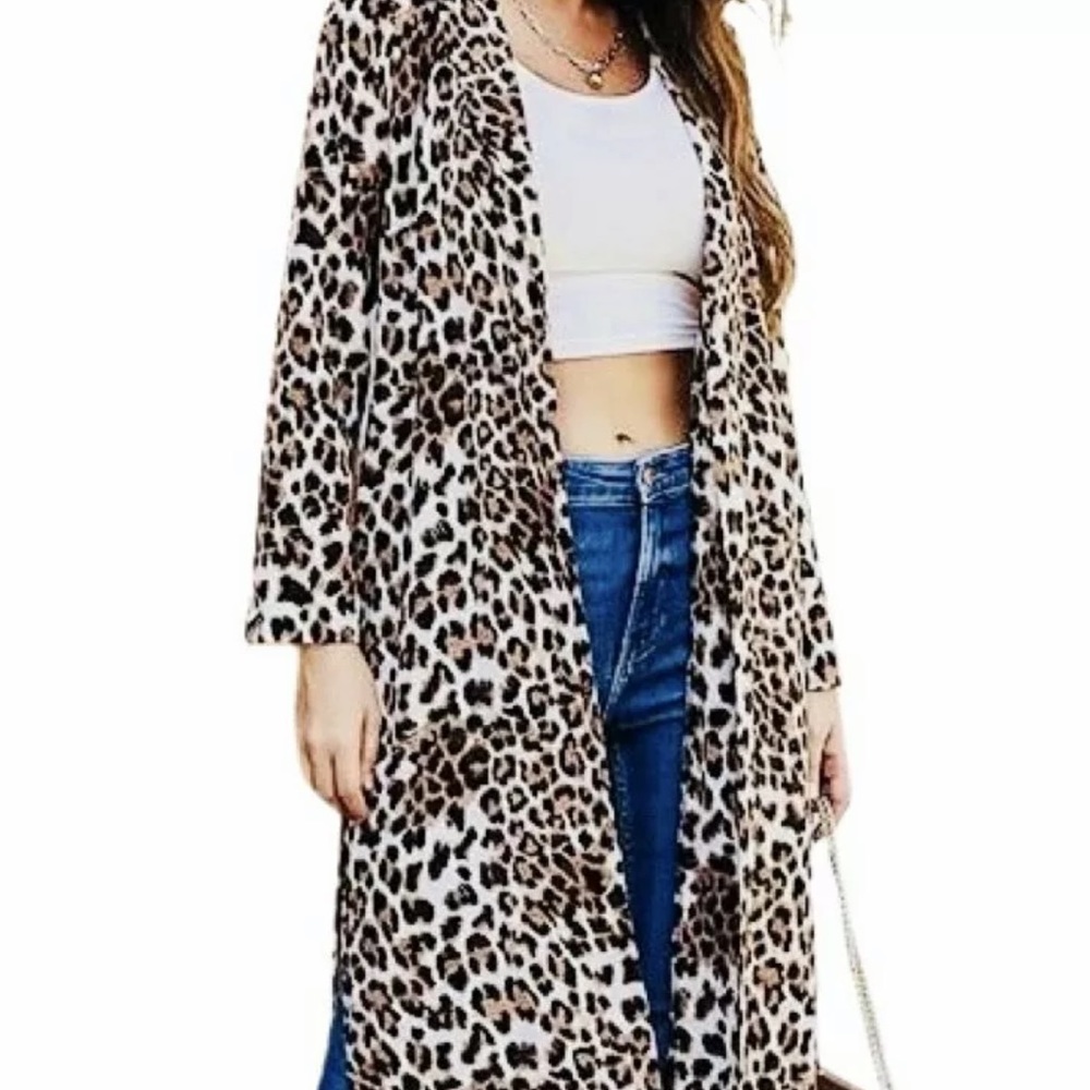 Leopard Print Kimono Top